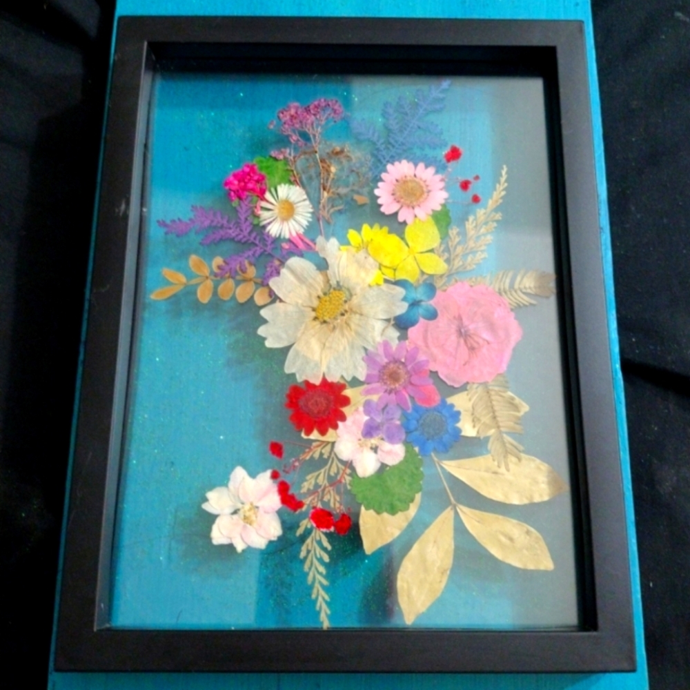 Pressed flower display